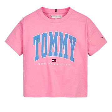 Tommy Hilfiger Tee Bold Varsity 6504 Fresh Pink